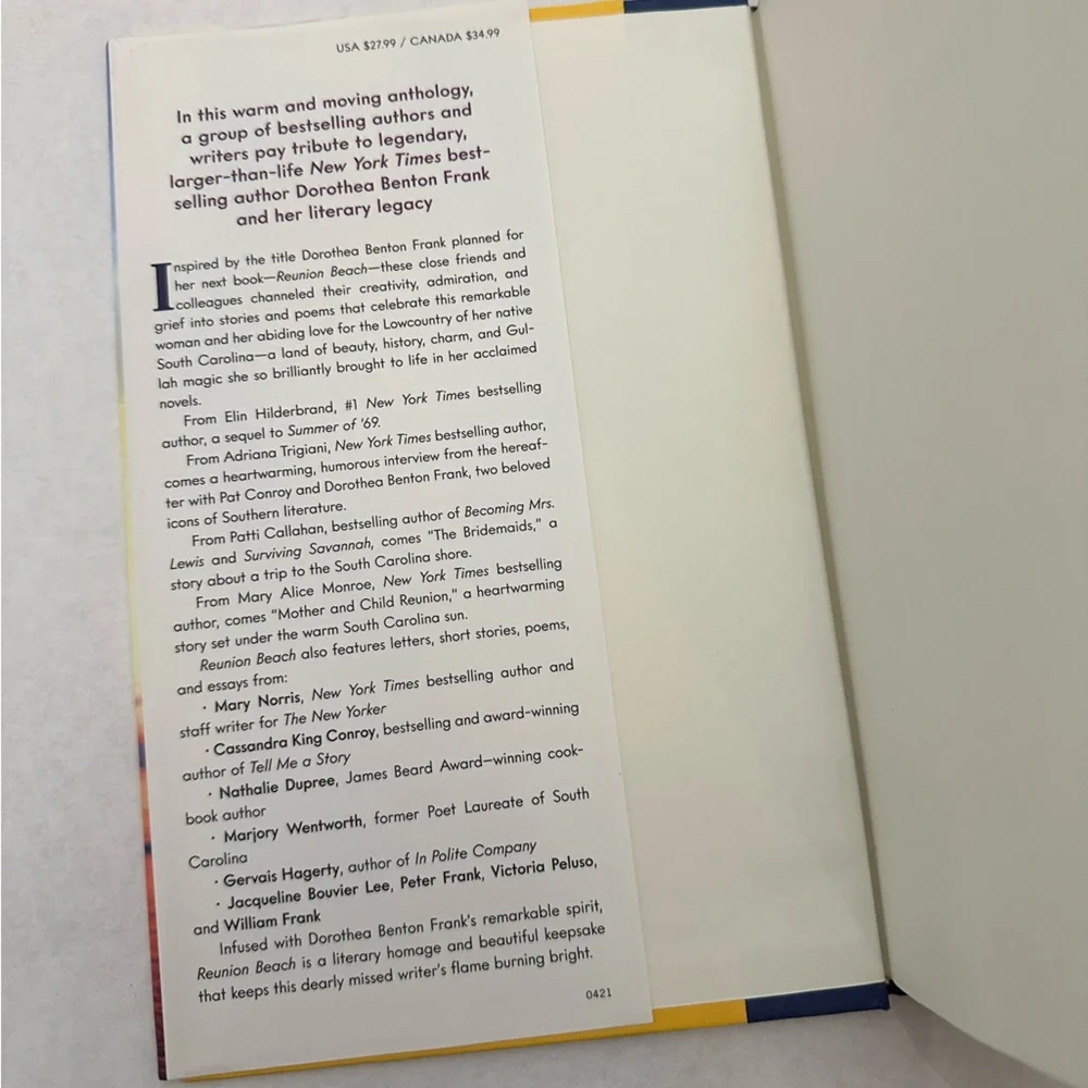 Reunion Beach: Stories Inspired By Dorothea Benton Frank by Elin Hilderbrand etc